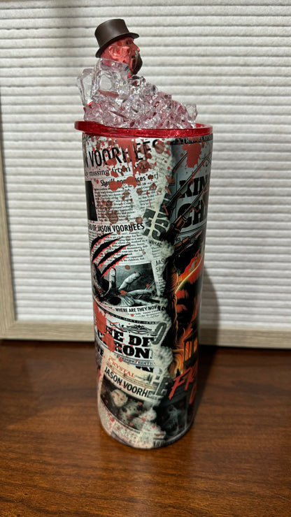 20oz Glow in the dark Tumbler with Topper - Freddy