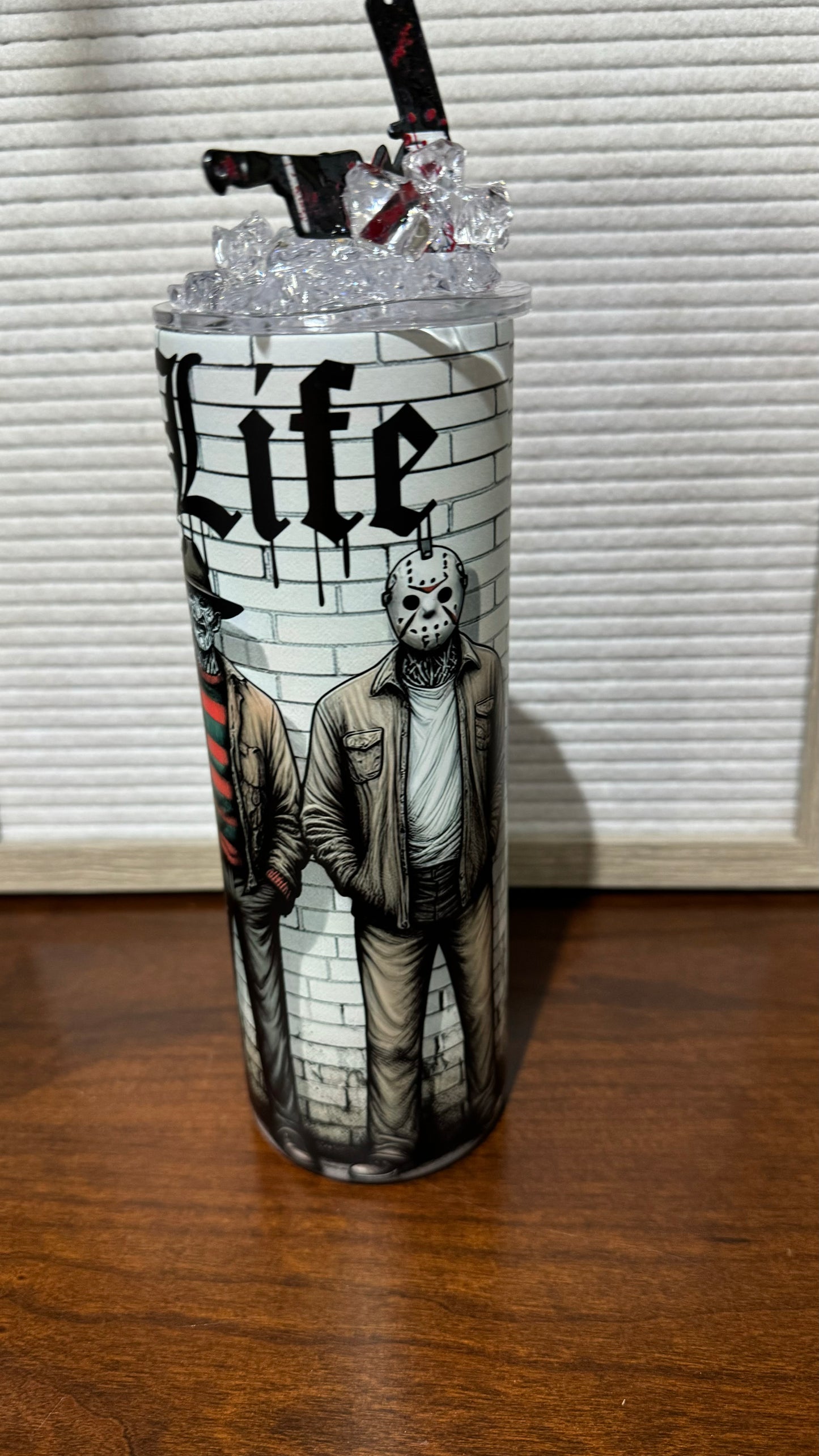 20oz Glow in the dark Tumbler with Topper - thug life